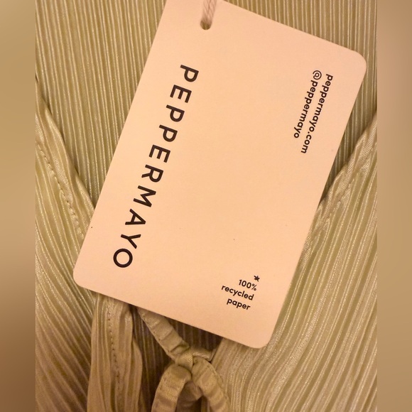 Peppermayo Barcelona Nights Tie Top Sage - Picture 7 of 11